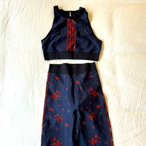 Ultracor Navy and Red Floral Leggings